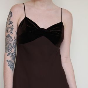 90s Velvet and Chiffon Dress